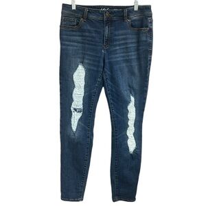 INC Curvy Fit Distressed Jeans